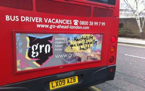 Gro advert on London bus
